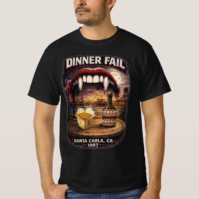 Dinner Fail Herrar Värde T-Shirt (Framsida)
