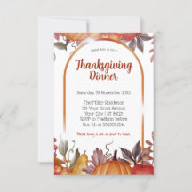 Dinner för modern Blommigt Pumpkin-Thanksgiving