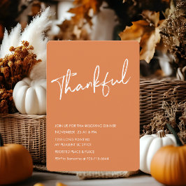 Dinner för rost-Orange - Thanksgiving Inbjudningar