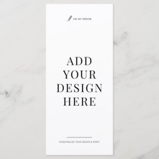 Dinner Menu Printing 4x9" Upload Your Design Meny