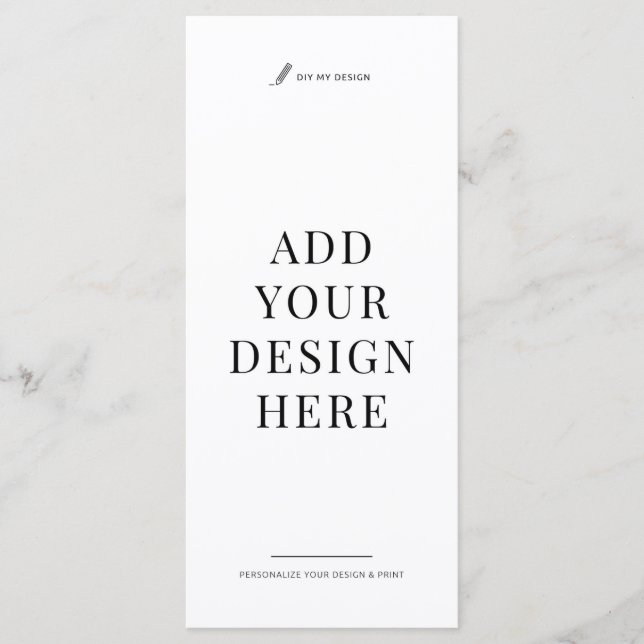 Dinner Menu Printing 4x9" Upload Your Design Meny (Framsida)