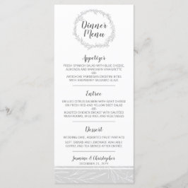 Dinner-meny för den moderna botaniska andningen Lö Meny