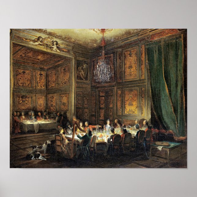 "Dinner of the Prince of Conti in the Temple" Poster (Framsidan)