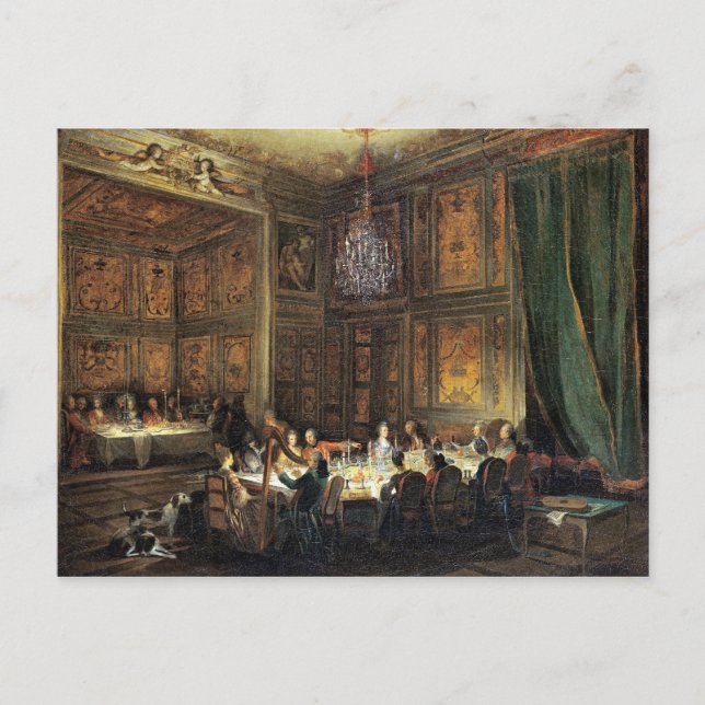 "Dinner of the Prince of Conti in the Temple" Vykort (Framsida)
