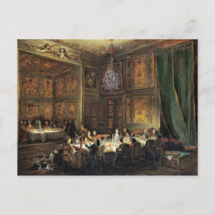 "Dinner of the Prince of Conti in the Temple" Vykort