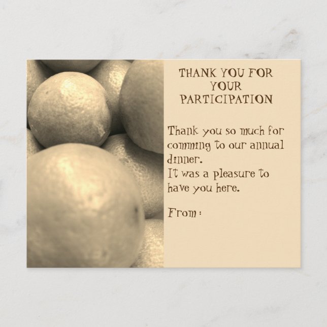 DINNER PARTICIPAK TACK DU CARD VYKORT (Framsida)