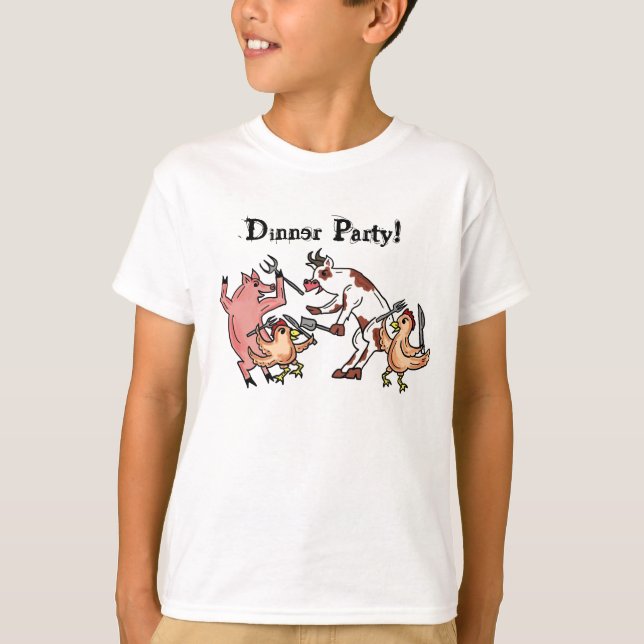 Dinner-party-djurskjorta T Shirt (Framsida)