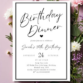 Dinner Party Invitation Template Black Adult Any A Inbjudningar