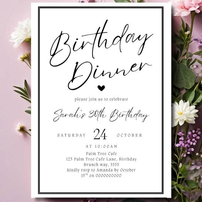 Dinner Party Invitation Template Black Adult Any A Inbjudningar (Skapare uppladdad)