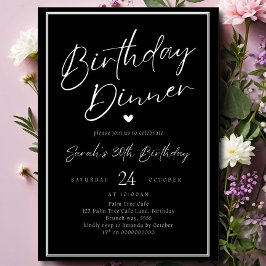 Dinner Party Invitation Template Black Adult Any A Inbjudningar