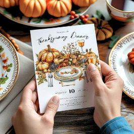 Dinner-Pumpkin för Thanksgiving Bord Inbjudningar