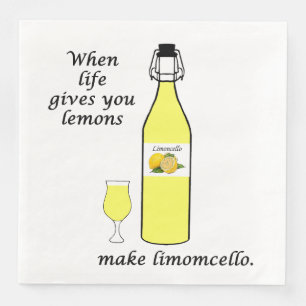 Dinner servetter med citroner till Limoncello