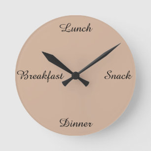 dinner~ WALLCLOCK. för ~Breakfastlunchmellanmål Rund Klocka