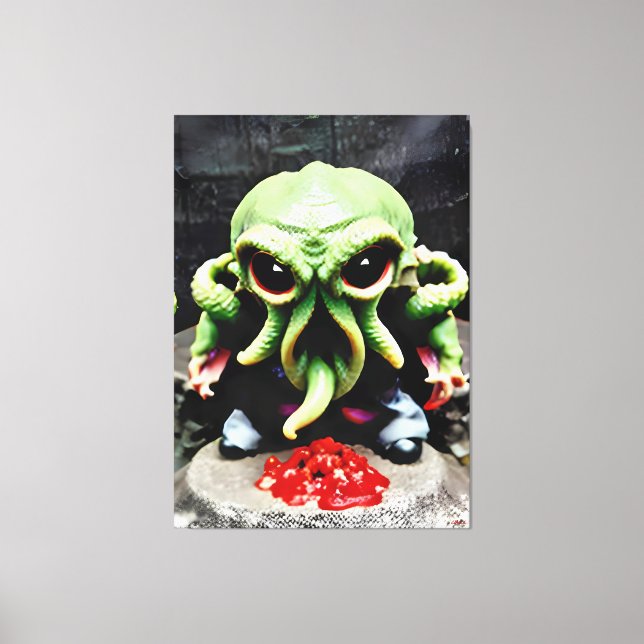 Dinner with Cthulhu Canvastryck (Framsida)