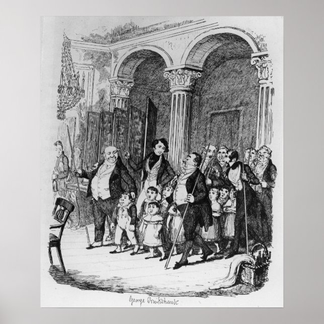 Dinners, illustration från Sketches by Boz Poster (Framsidan)