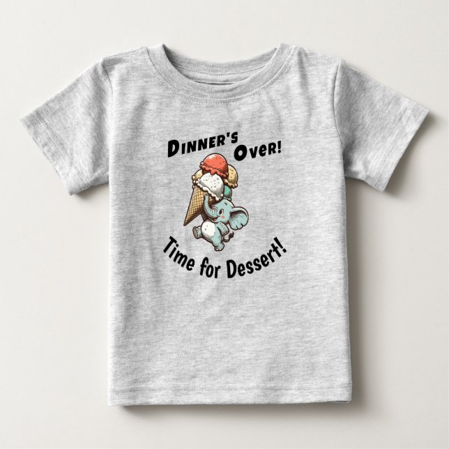 Dinner's Over. Time for Dessert T Shirt (Framsida)