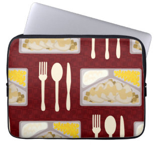 Dinners Roligt Kitschy Epic Meal Mönster, fryst Laptop Sleeve