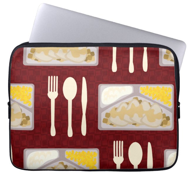 Dinners Roligt Kitschy Epic Meal Mönster, fryst Laptop Sleeve (Framsidan)