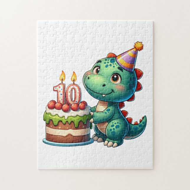 Dino 10-årsdag pussel (Vertikal)