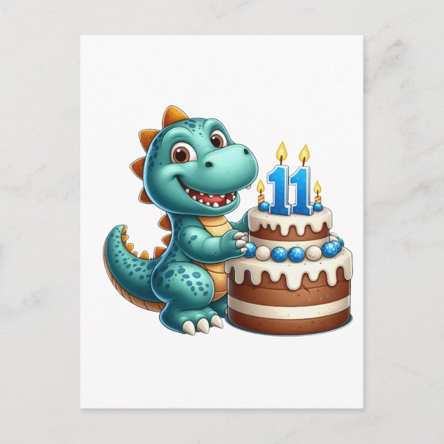 Dino 11-årsdag helg vykort (Framsida)
