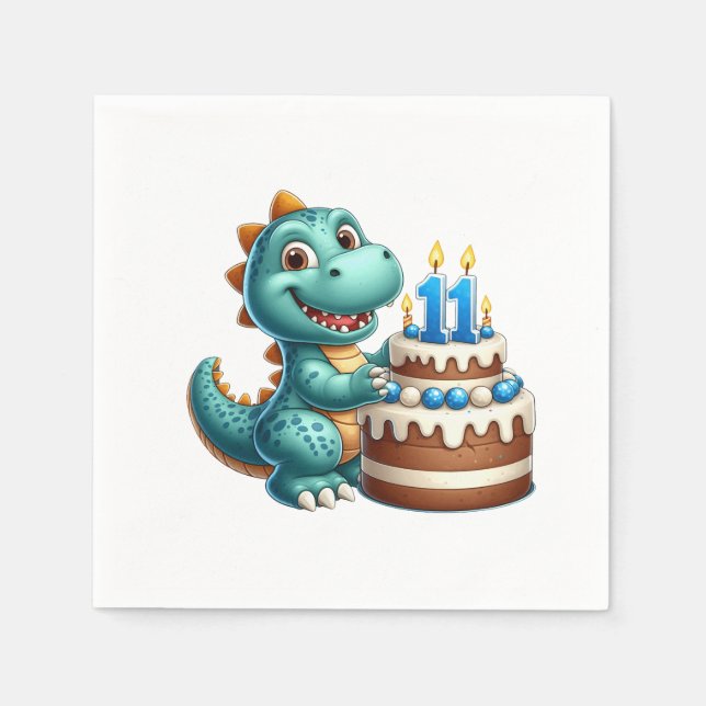 Dino 11-årsdag pappersservett (Framsidan)