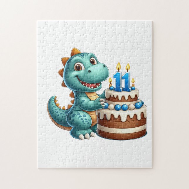 Dino 11-årsdag pussel (Vertikal)