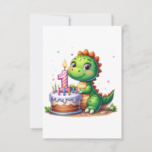 Dino 1-årsdag OSA kort (Framsida)