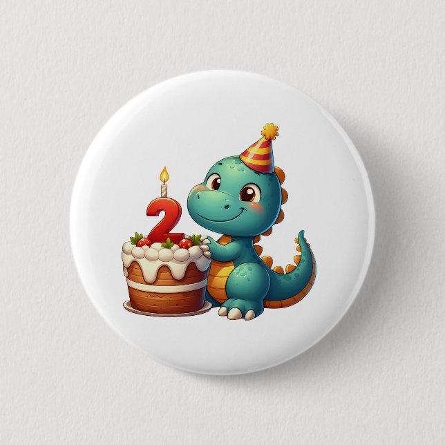 Dino 2-årsdag knapp (Framsida)