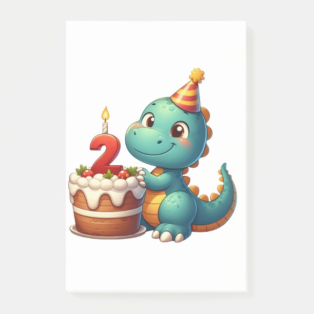 Dino 2-årsdag post-it block (Framsida)