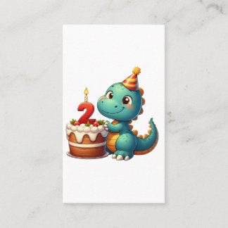 Dino 2-årsdag visitkort