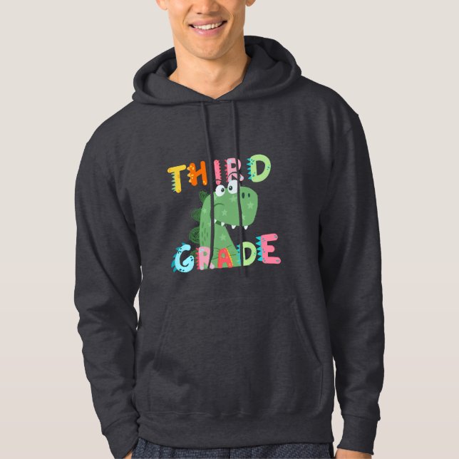 Dino 3:e KLASS Squad-läraren student shcool Hoodie (Framsida)