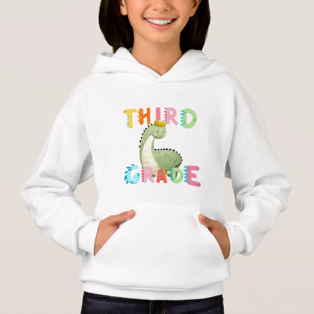 Dino 3:e KLASS Squad-läraren student shcool T Shirt (Framsida)