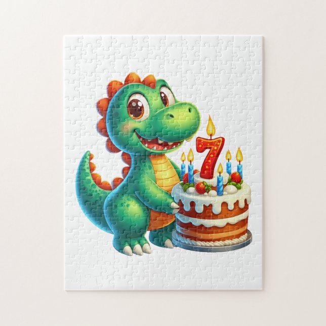 Dino 7-årsdag pussel (Vertikal)