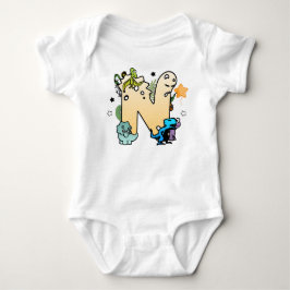 Dino-alfabet för bebisar med namn som börjar på N T Shirt