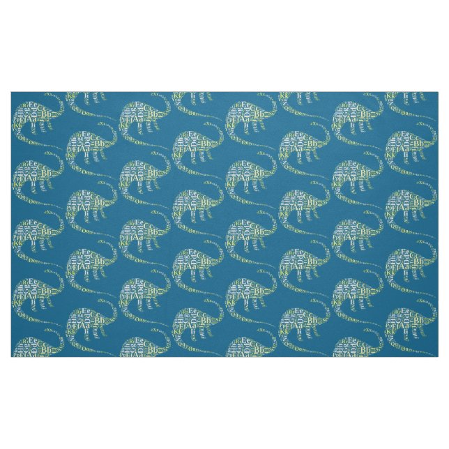 Dino alphabet tyg (Fat Quarter)
