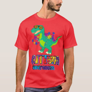 Dino Autism Awareness T Shirt