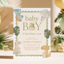 Dino Baby Baby Shower Inbjudan