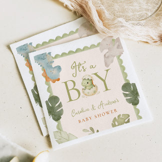 Dino Baby Baby Shower Pappersservett