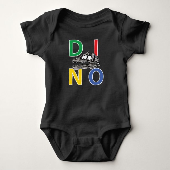 DINO - Baby Jersey Bodykostym T Shirt (Framsida)