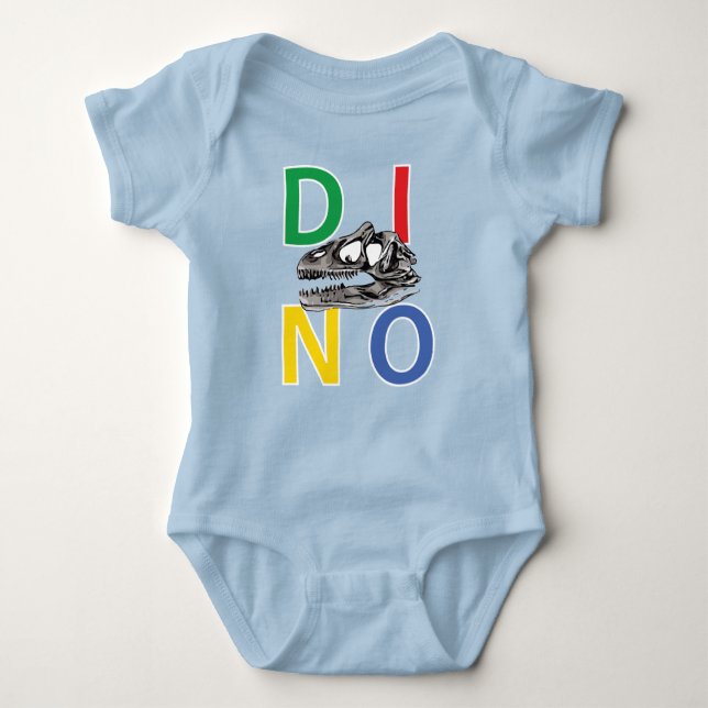 DINO - Baby Jersey Bodykostym T Shirt (Framsida)