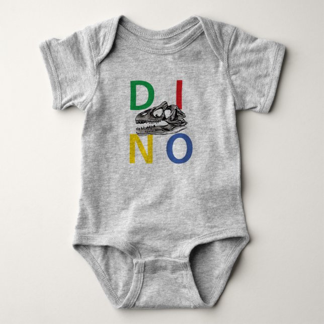 DINO - Baby Jersey Bodykostym T Shirt (Framsida)