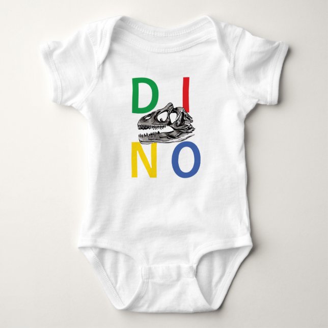 DINO - Baby Jersey Bodykostym T Shirt (Framsida)