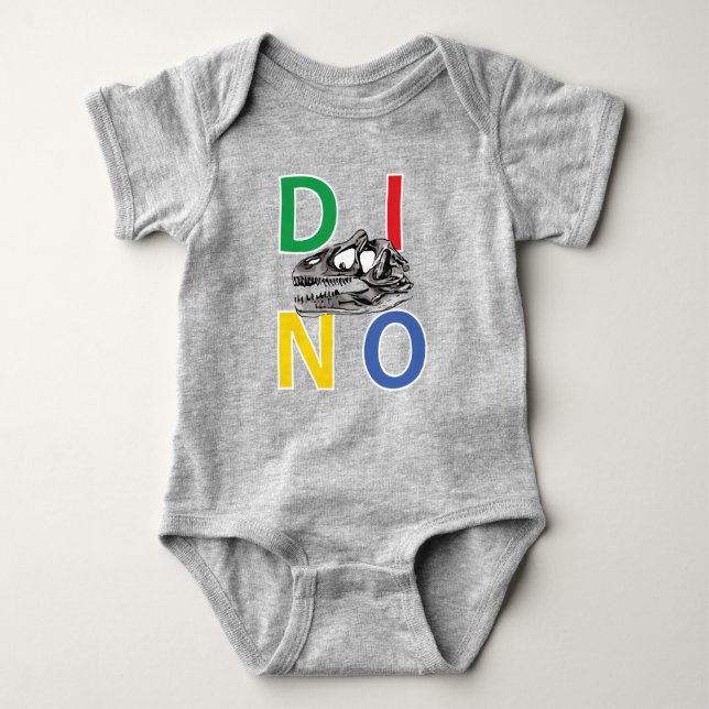 DINO - Baby Jersey Bodykostym T Shirt (Framsida)