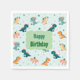 Dino Baby Napkins Pappersservett