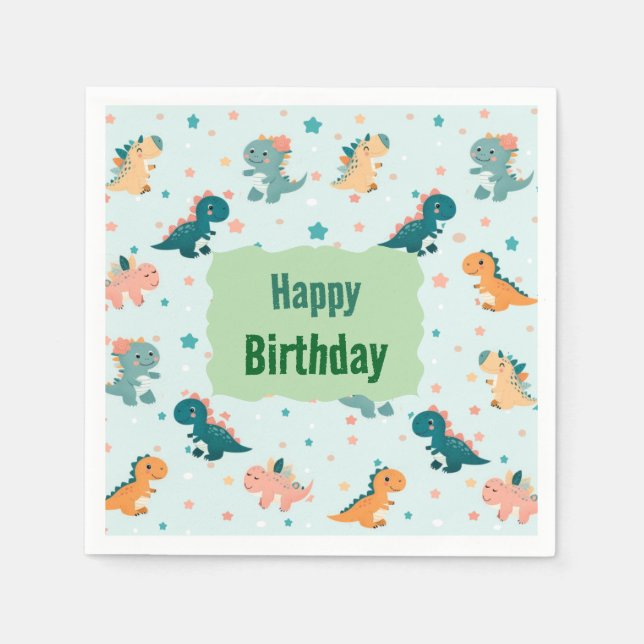 Dino Baby Napkins Pappersservett (Framsidan)