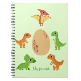 Dino - bärbar dator - Cute Dinosaur Journal Anteckningsbok