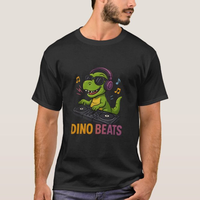 DINO BEATS: The King of Prehistoric Parties! T Shirt (Framsida)
