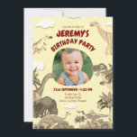 Dino Birthday Inbjudan med Photo - Baby | Kid Part<br><div class="desc">Personlig Dino-ThERN Födelsedagsfest Inbjudan med Photo Gör din lilla födelsedag oförglömlig med den här förträffliga fotoinbjudan med dinosaurier-temat! Den här anpassningsbarna inbjudan har en skarp, lekfull design med en djungel av färgfulla dinos och utrymme för att visa ditt barns foto, och är perfekt för barn som kärlek förhistoriska äventyr. Anpassa...</div>