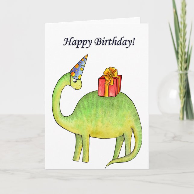 Dino Birthday-kort Kort (Framsida)