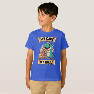 Dino Birthday Kung My Cake My Regler T Shirt